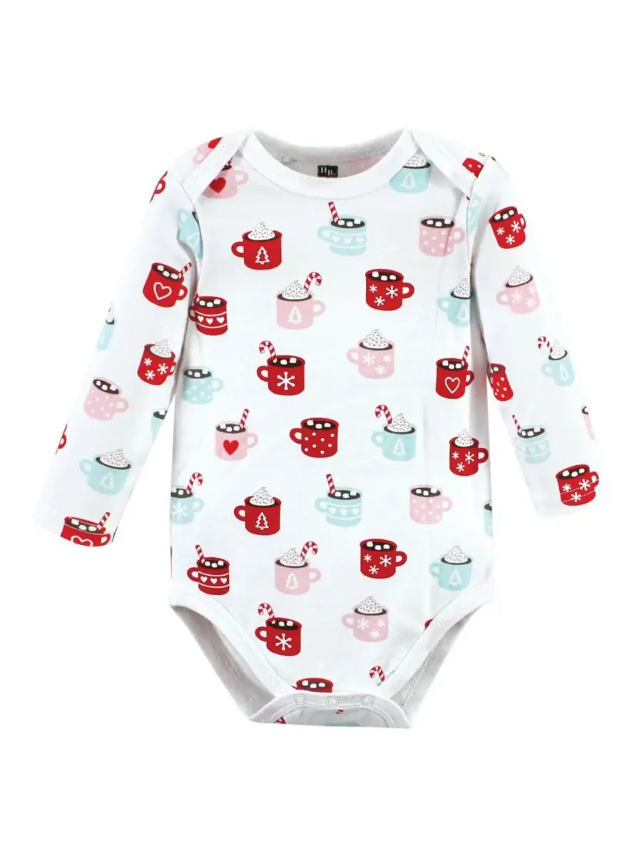 Hudson Baby Хлопковые боди с длинными рукавами, комплект из 3 штук — изображение 3 из 5, коричневый