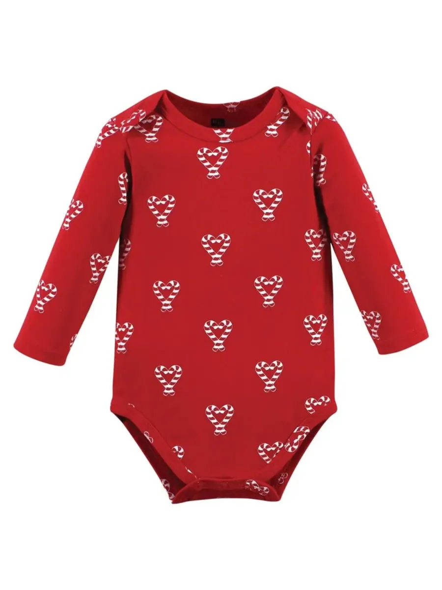 Hudson Baby Хлопковые боди с длинными рукавами, комплект из 3 штук — изображение 4 из 5, коричневый