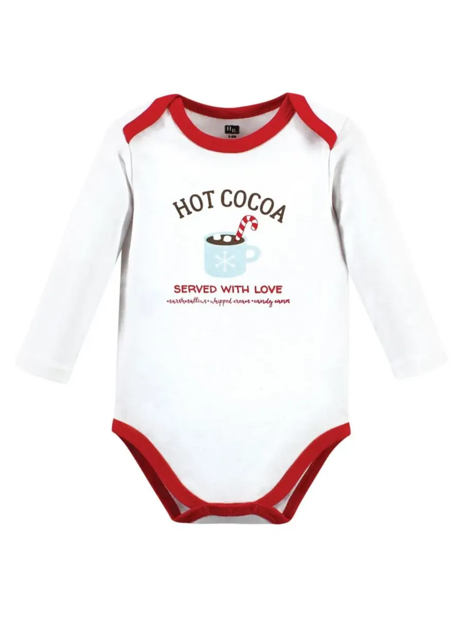 Hudson Baby Хлопковые боди с длинными рукавами, комплект из 3 штук — изображение 5 из 5, коричневый