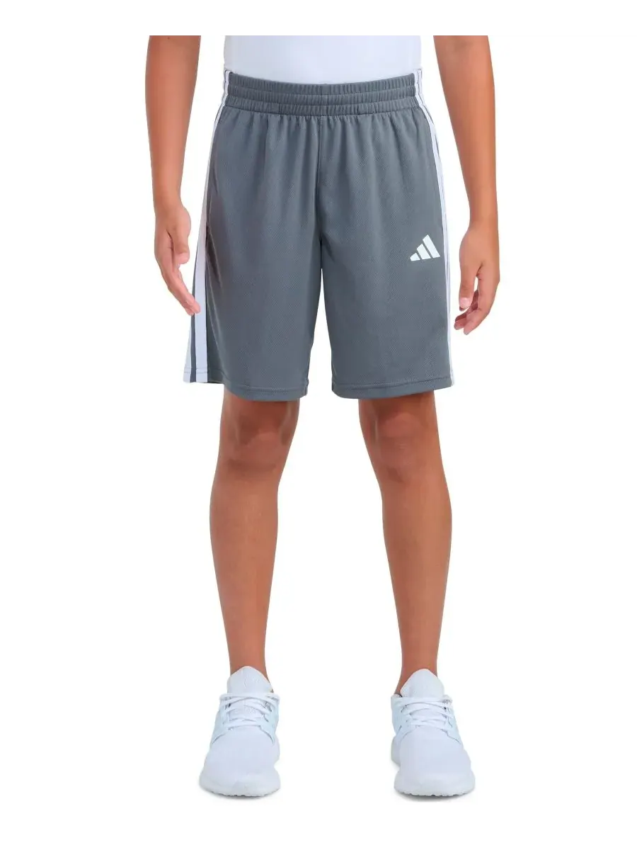 Детские шорты с эластичным поясом и шнурком, размер 8-18 Adidas — изображение 1 из 4, серый