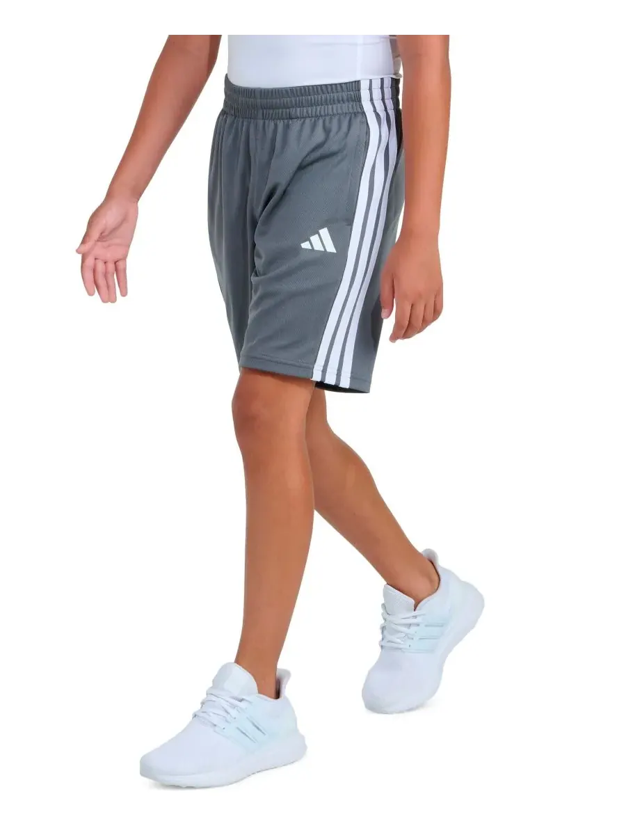 Детские шорты с эластичным поясом и шнурком, размер 8-18 Adidas — изображение 2 из 4, серый