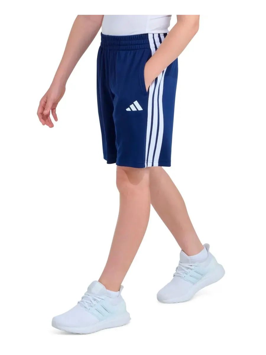 Детские шорты с эластичным поясом и шнурком, размер 8-18 Adidas — изображение 2 из 4, синий