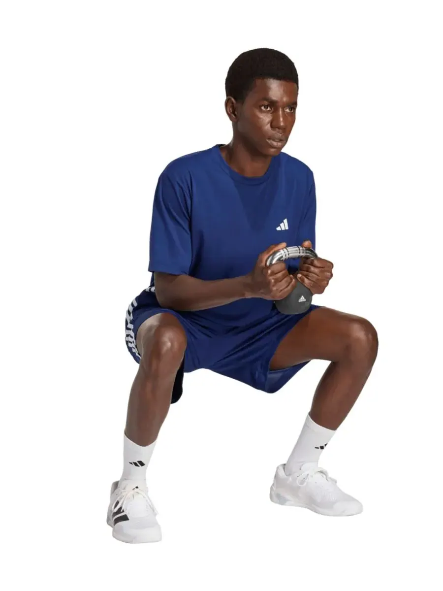Мужские спортивные шорты прямого кроя Adidas — изображение 2 из 3, синий