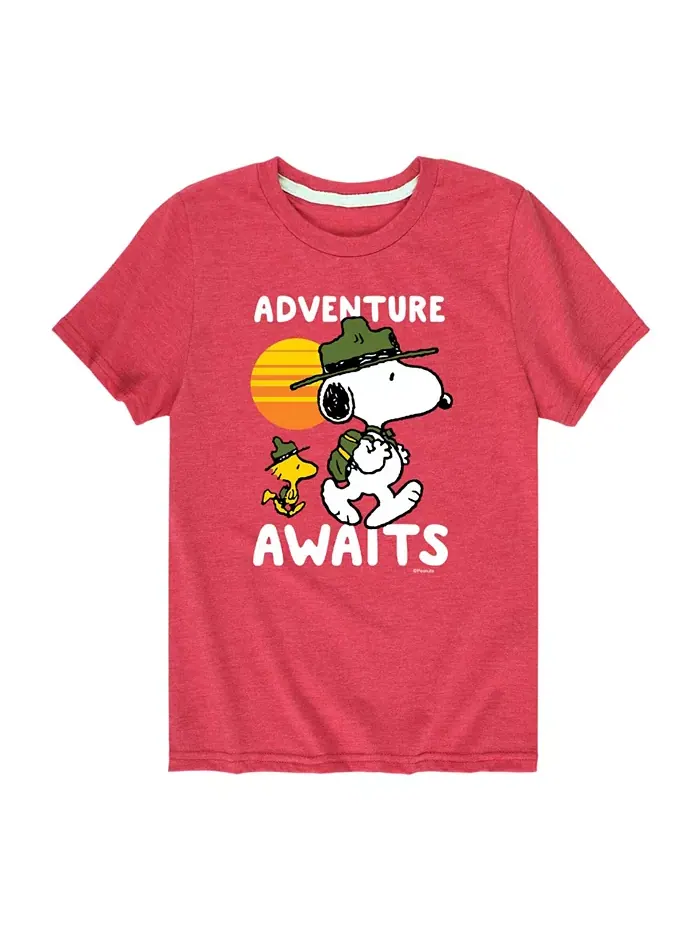 Футболка с принтом "Big Boys Adventure Awaits" Peanuts — красный
