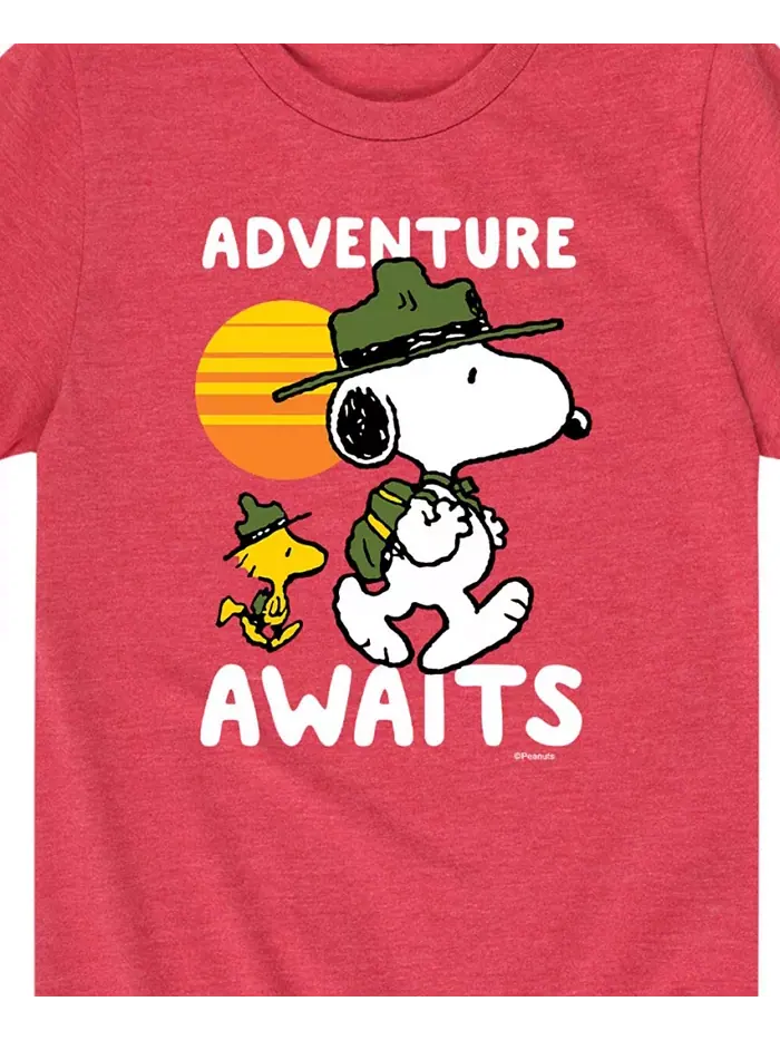 Футболка с принтом "Big Boys Adventure Awaits" Peanuts — изображение 3 из 3, красный