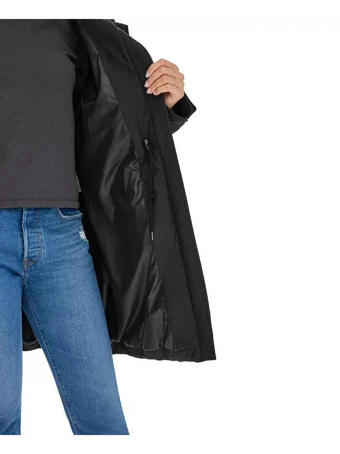 Женская стеганая куртка-парка с ромбовидной отделкой и поясом Levi's — изображение 7 из 7, черный