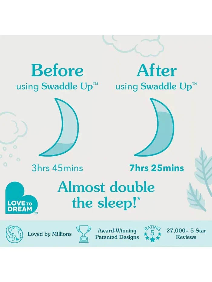 Спальный мешок Swaddle Up - оригинальный хлопок 1,0 TOG Love To Dream — изображение 7 из 9, розовый