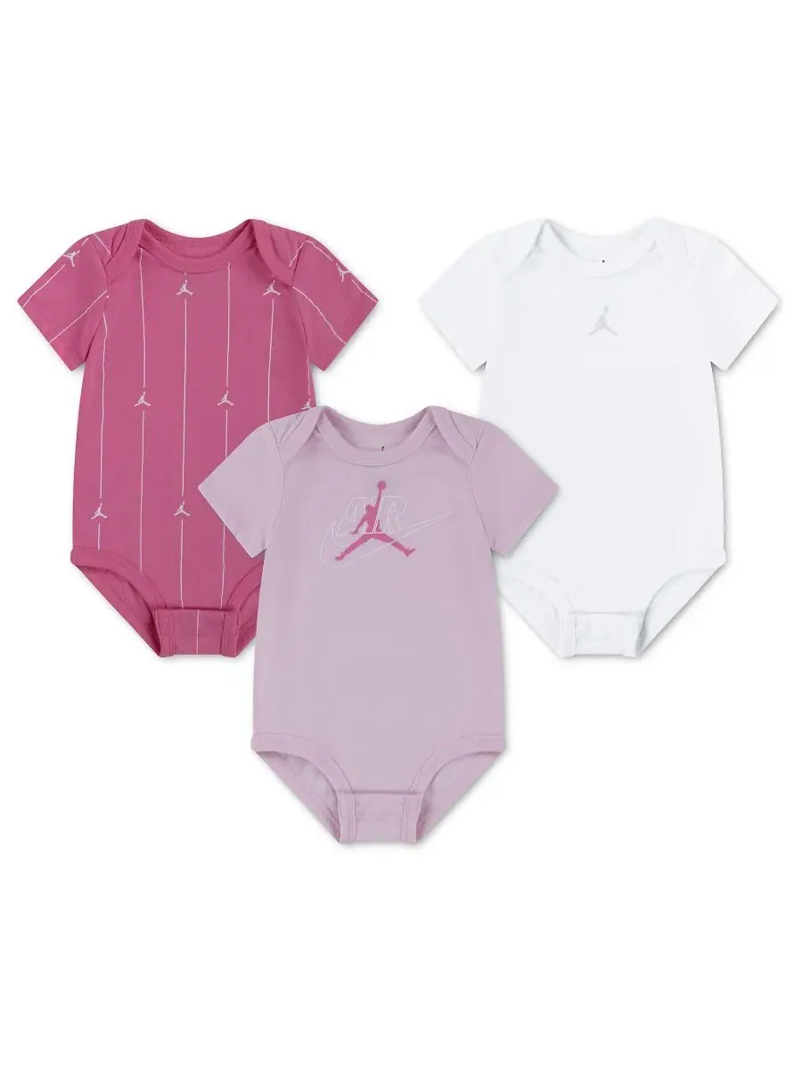 Комплект боди с коротким рукавом Jumpman Air, 3 шт Jordan — розовый