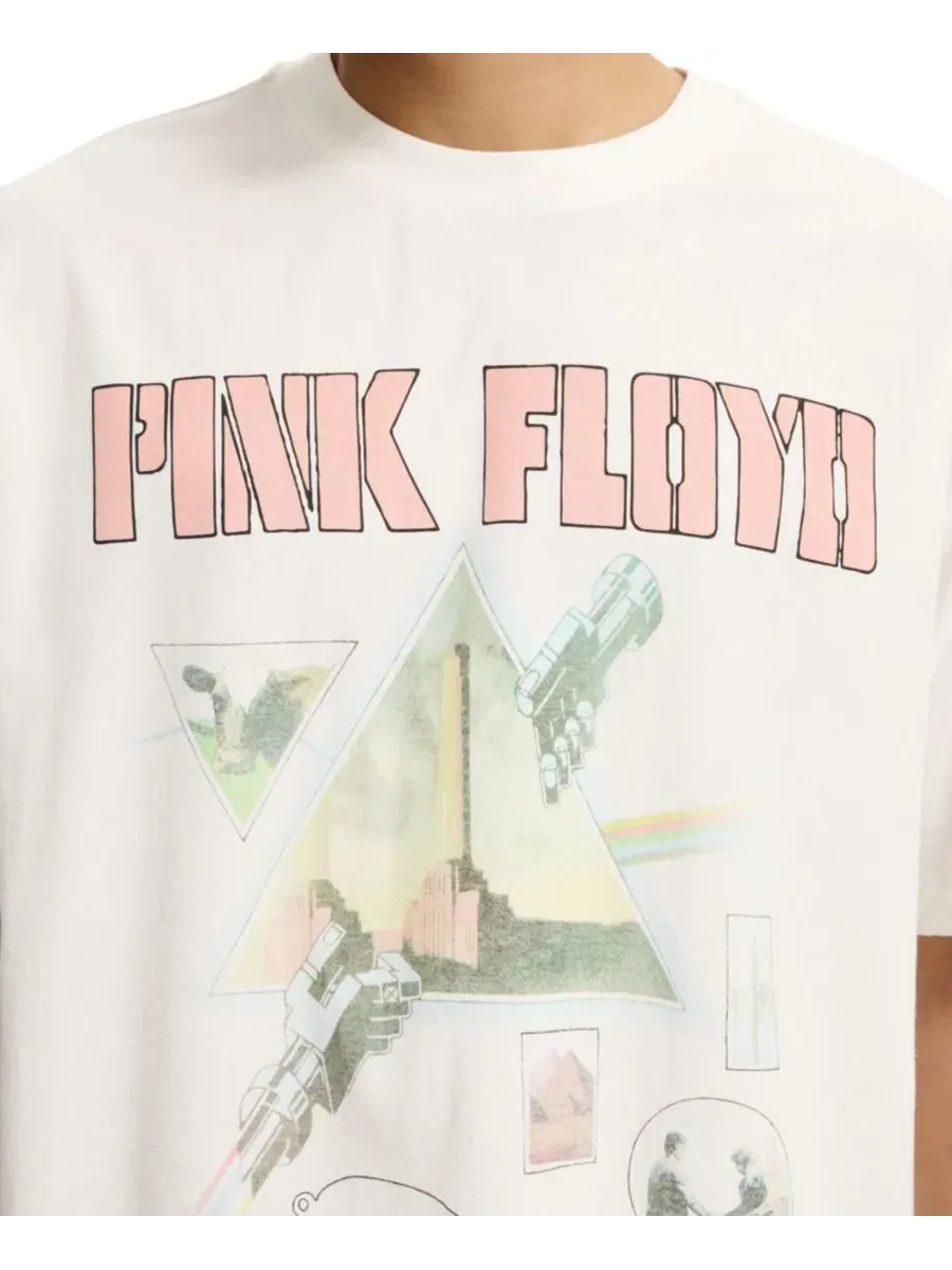 Футболка с принтом Music Crewneck COTTON ON — изображение 3 из 4, винтажный белый/розовый