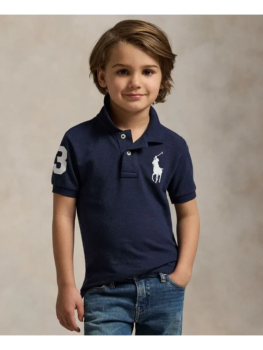 Комплект из поло и шорт Polo Ralph Lauren — изображение 1 из 5, темно-синий