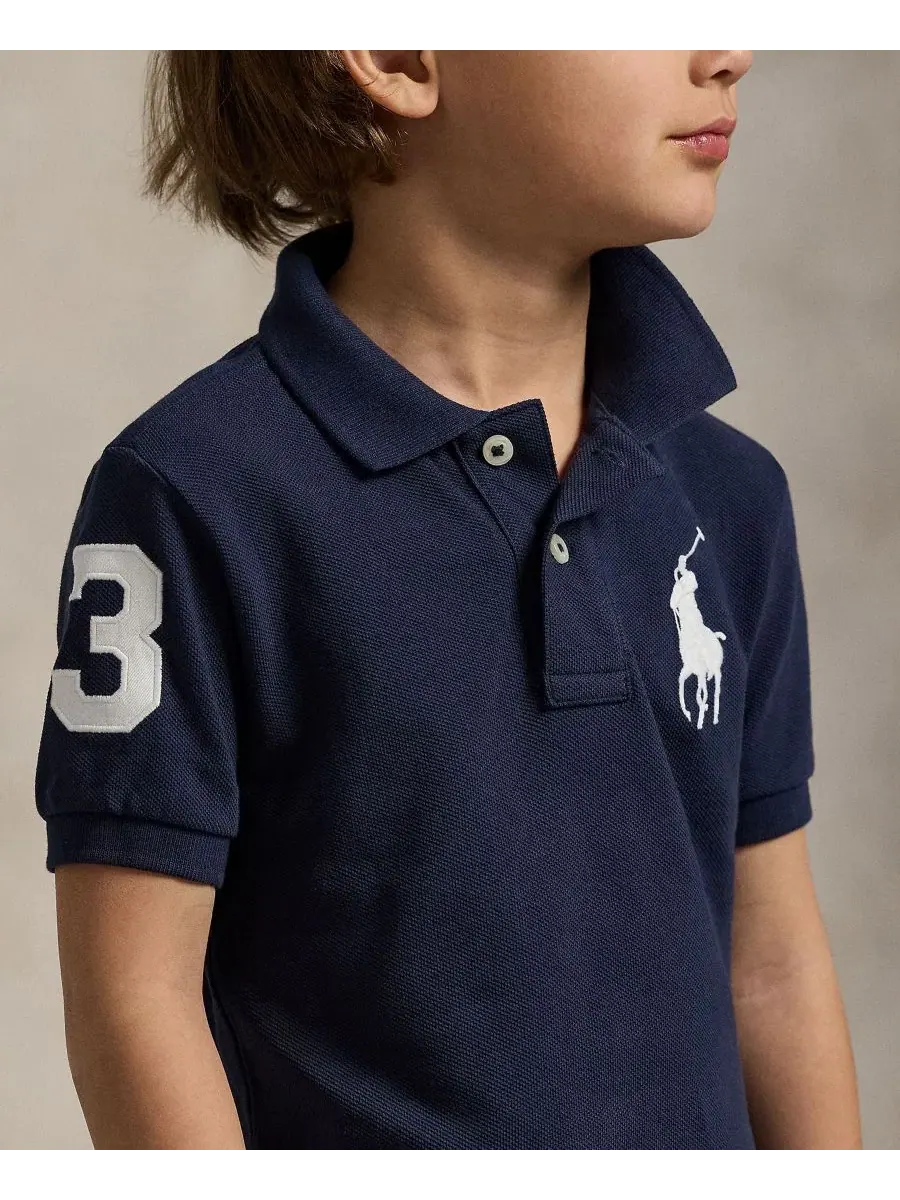 Комплект из поло и шорт Polo Ralph Lauren — изображение 4 из 5, темно-синий