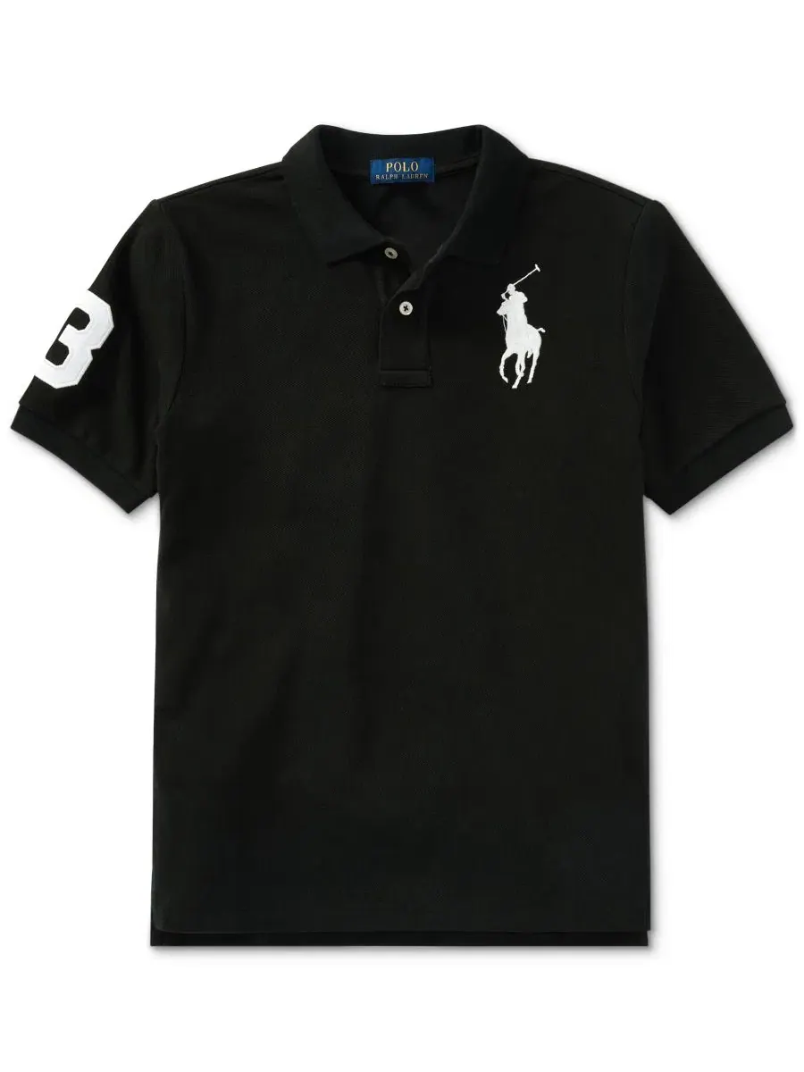 Комплект из поло и шорт Polo Ralph Lauren — изображение 1 из 2, черный/белый