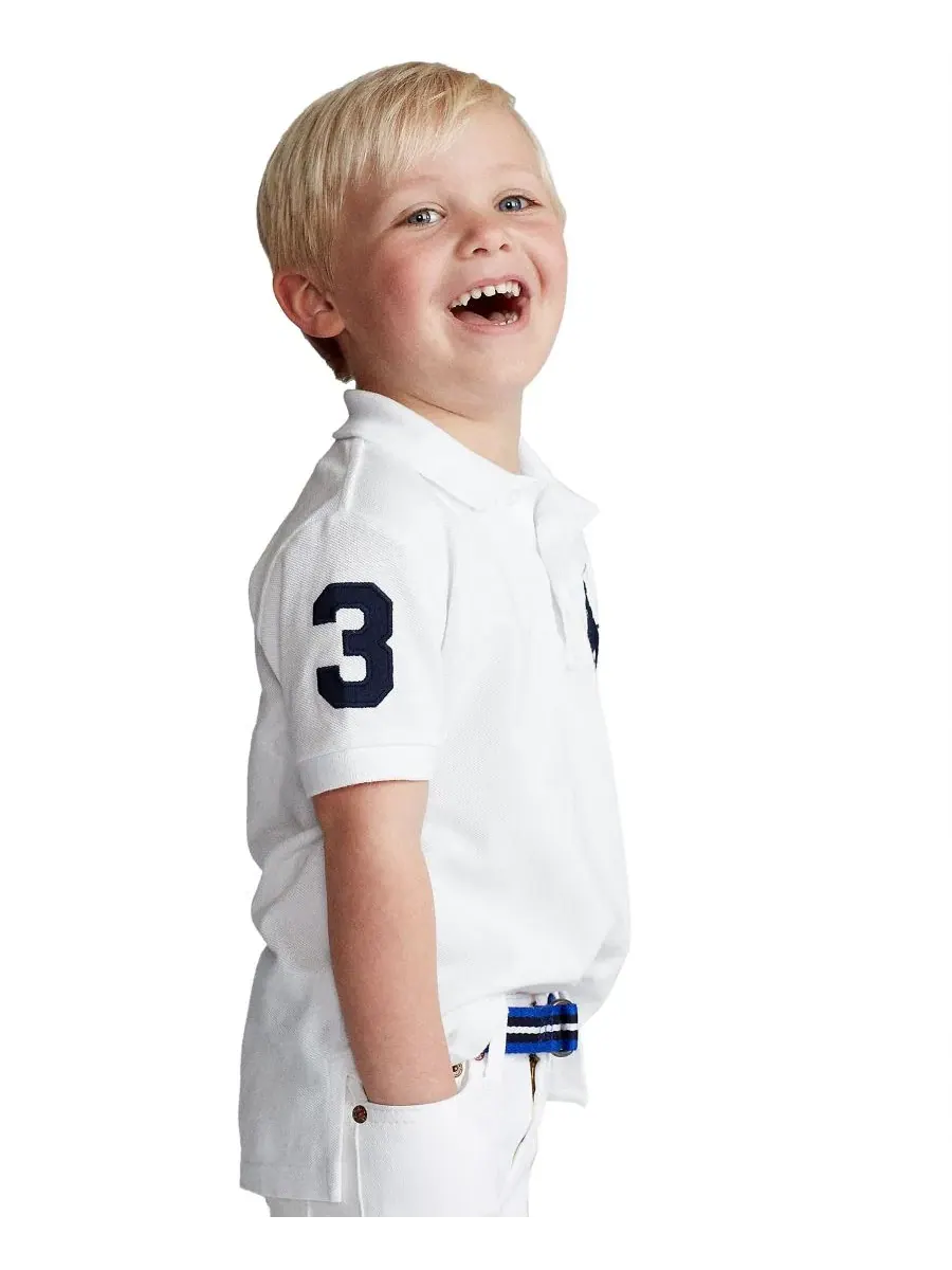 Комплект из поло и шорт Polo Ralph Lauren — изображение 3 из 7, белый