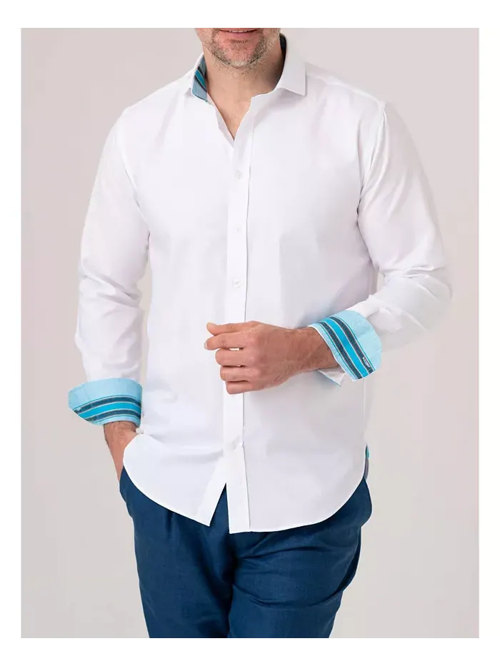 Мужская классическая оксфордская рубашка из хлопка Koy Clothing — белый