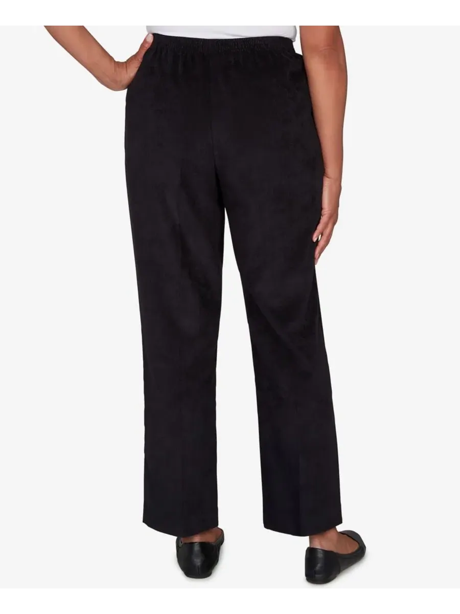 Брюки прямого кроя из вельвета с эластичным поясом Petite Corduroy Elastic Waistband Short-Length — изображение 5 из 5