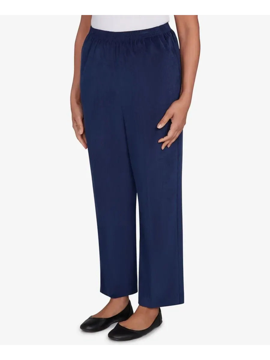 Брюки прямого кроя из вельвета с эластичным поясом Petite Corduroy Elastic Waistband Short-Length — изображение 2 из 5