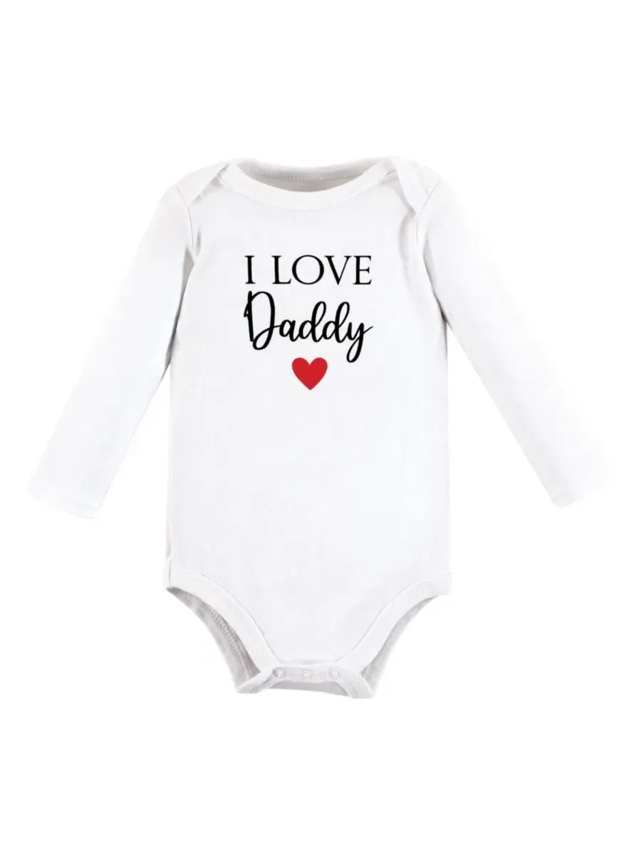 Комплект из 5 хлопковых боди с длинными рукавами для девочек Hudson Baby — изображение 3 из 7, красный черный