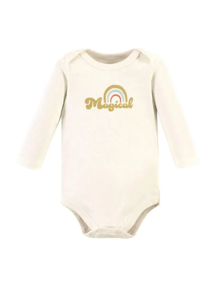 Комплект из 5 хлопковых боди с длинными рукавами для девочек Hudson Baby — изображение 2 из 7