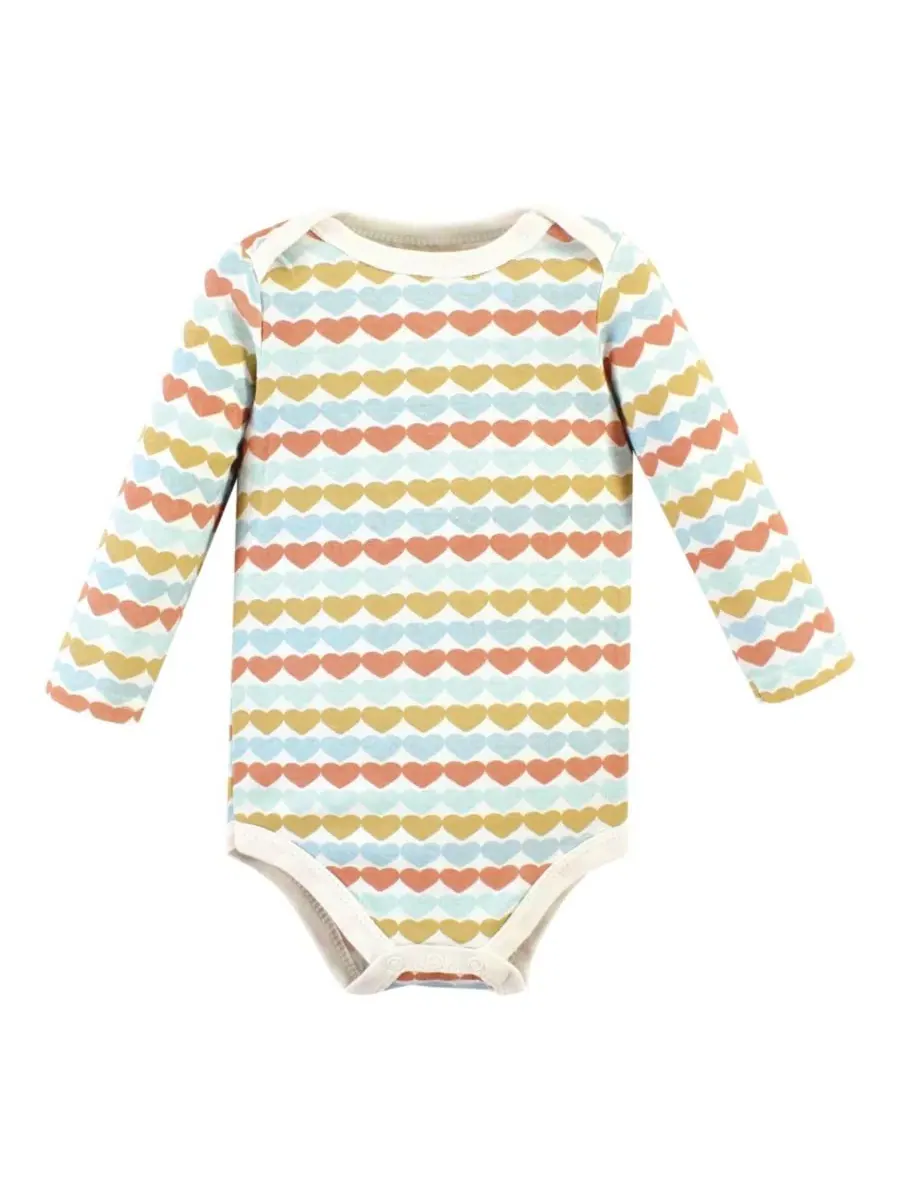 Комплект из 5 хлопковых боди с длинными рукавами для девочек Hudson Baby — изображение 5 из 7