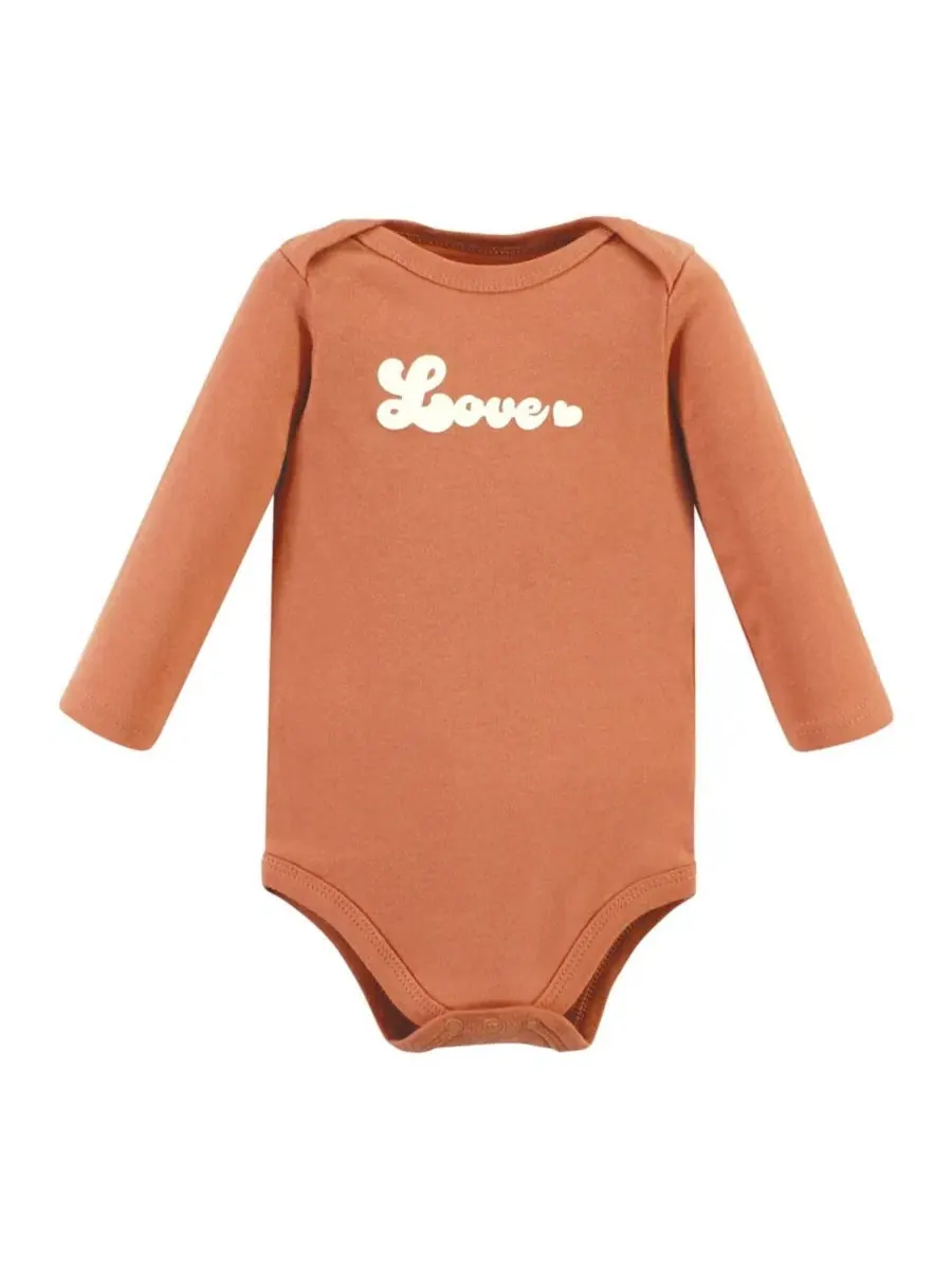 Комплект из 5 хлопковых боди с длинными рукавами для девочек Hudson Baby — изображение 6 из 7