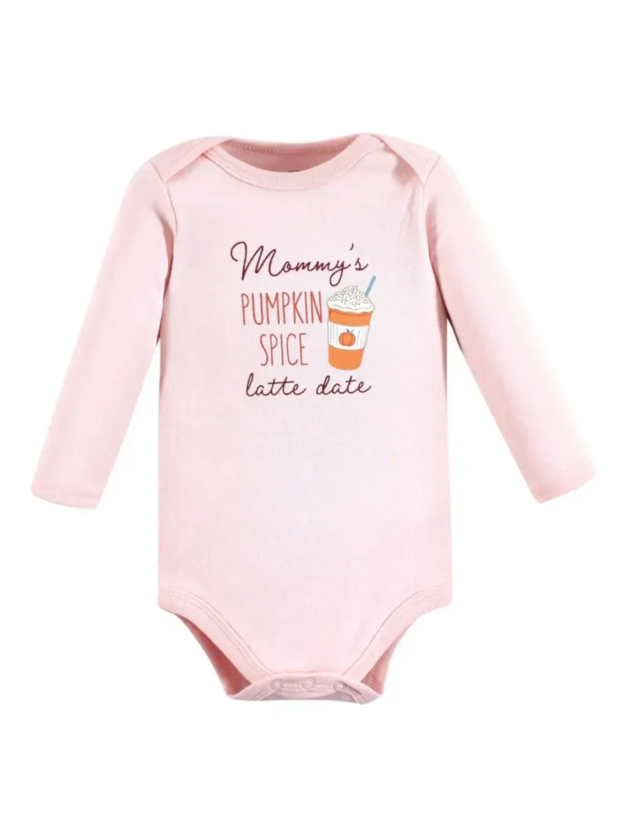 Комплект из 5 хлопковых боди с длинными рукавами для девочек Hudson Baby — изображение 3 из 3
