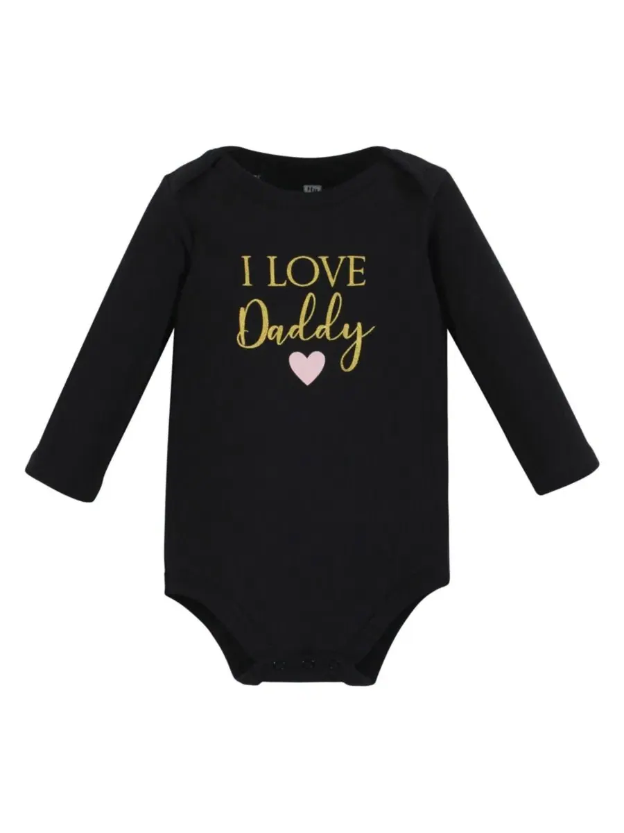 Комплект из 5 хлопковых боди с длинными рукавами для девочек Hudson Baby — изображение 7 из 7