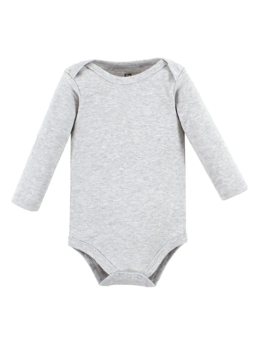 Комплект из 5 хлопковых боди с длинными рукавами для девочек Hudson Baby — изображение 6 из 7