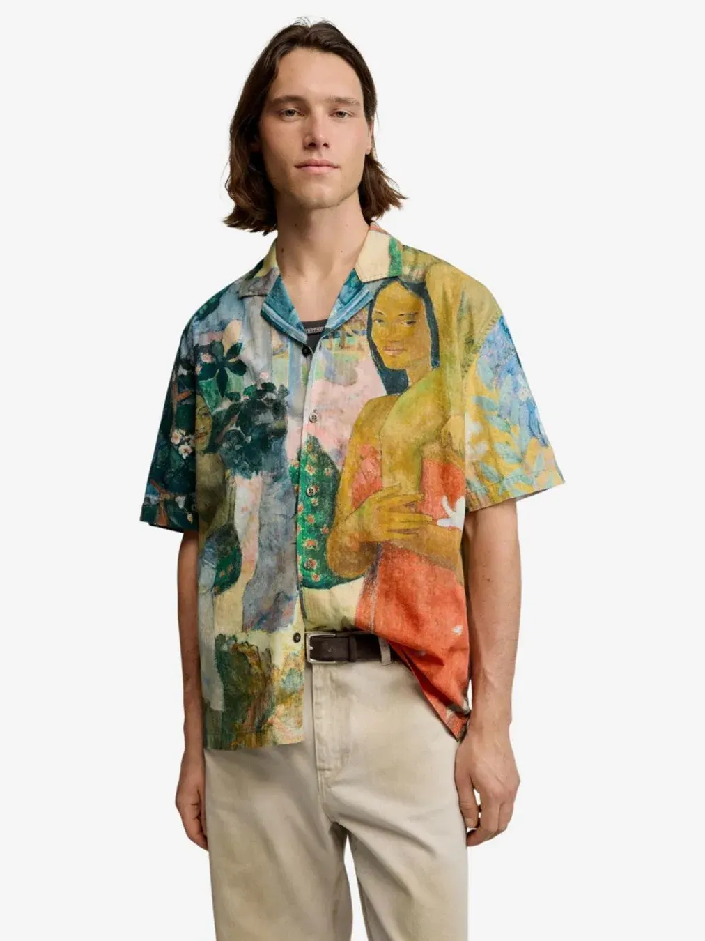 Мужская рубашка Gaugin с принтом Desigual — бежевый