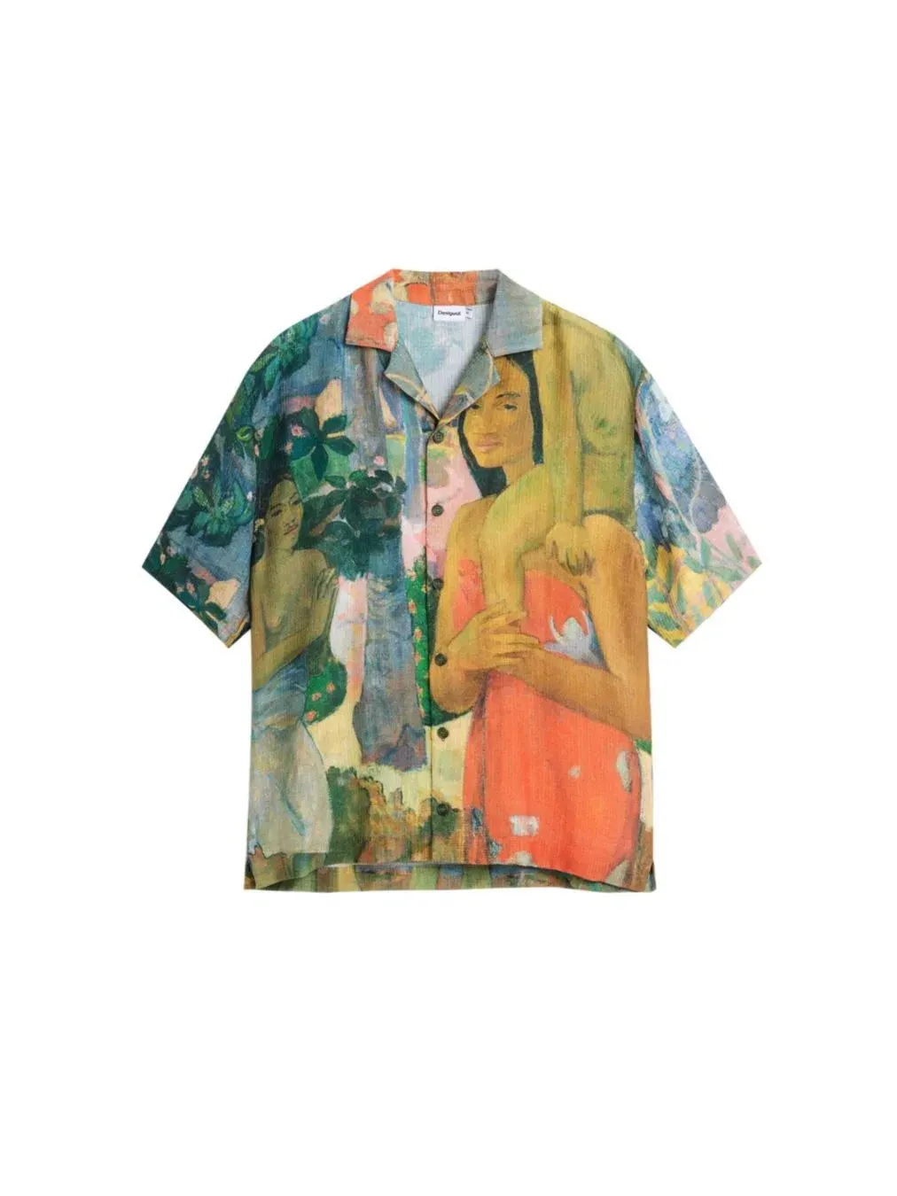 Мужская рубашка Gaugin с принтом Desigual — изображение 6 из 6, бежевый