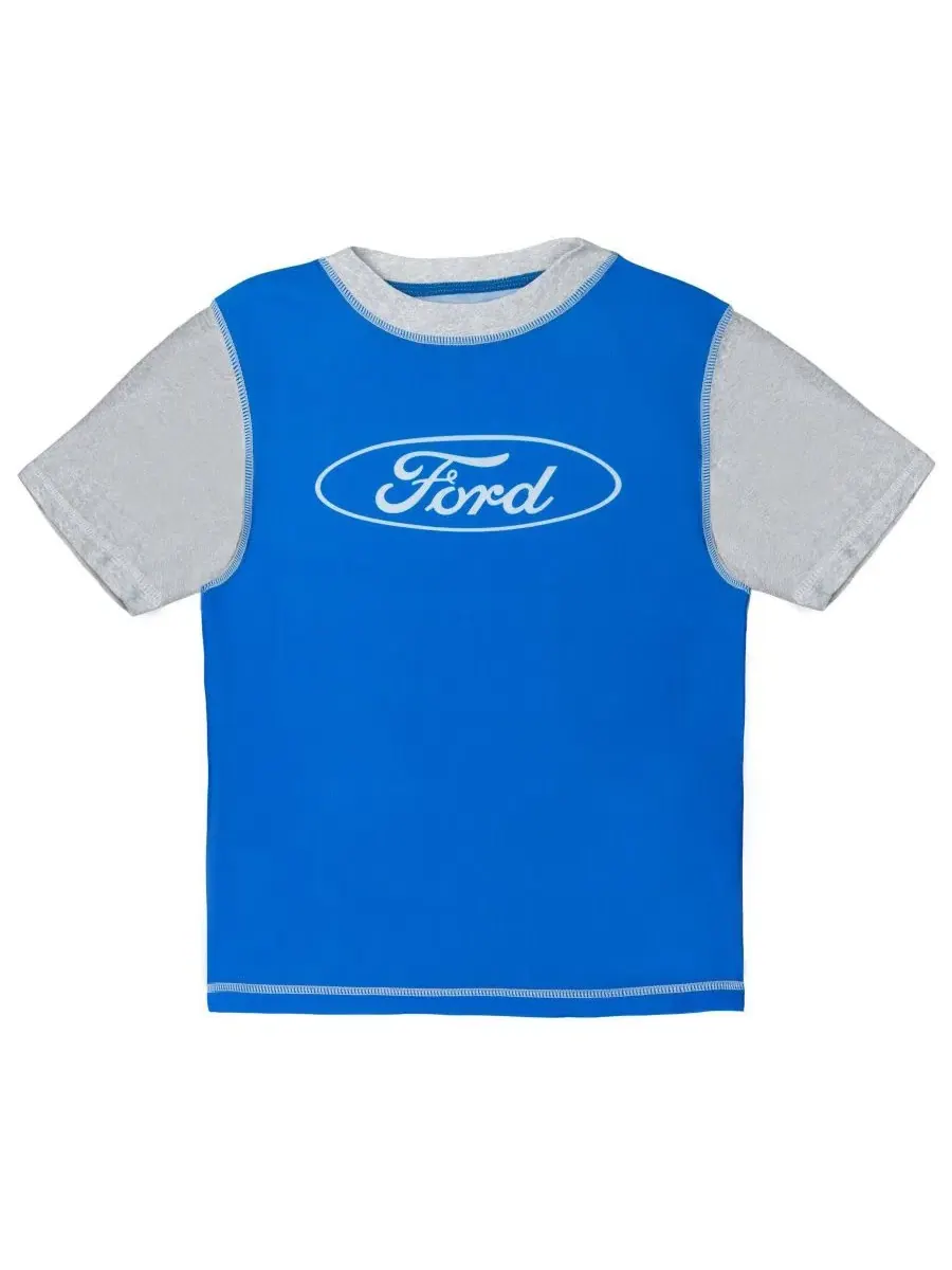 Комплект для плавания из рашгарда и плавок Ford Motor Company — изображение 3 из 3, синий серый