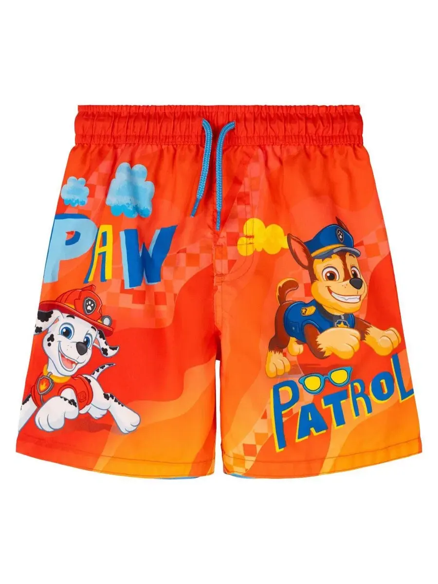Плавки для мальчиков с принтом Chase and Marshall, бренд Paw Patrol — оранжевый