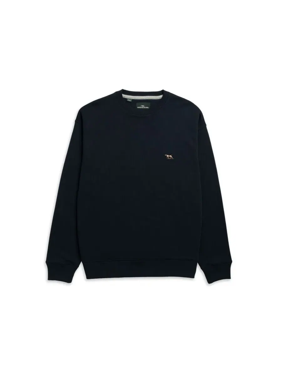 Свитшот мужской из хлопка с вышивкой Otago Cotton Crew Rodd & Gunn — изображение 3 из 6, затмение