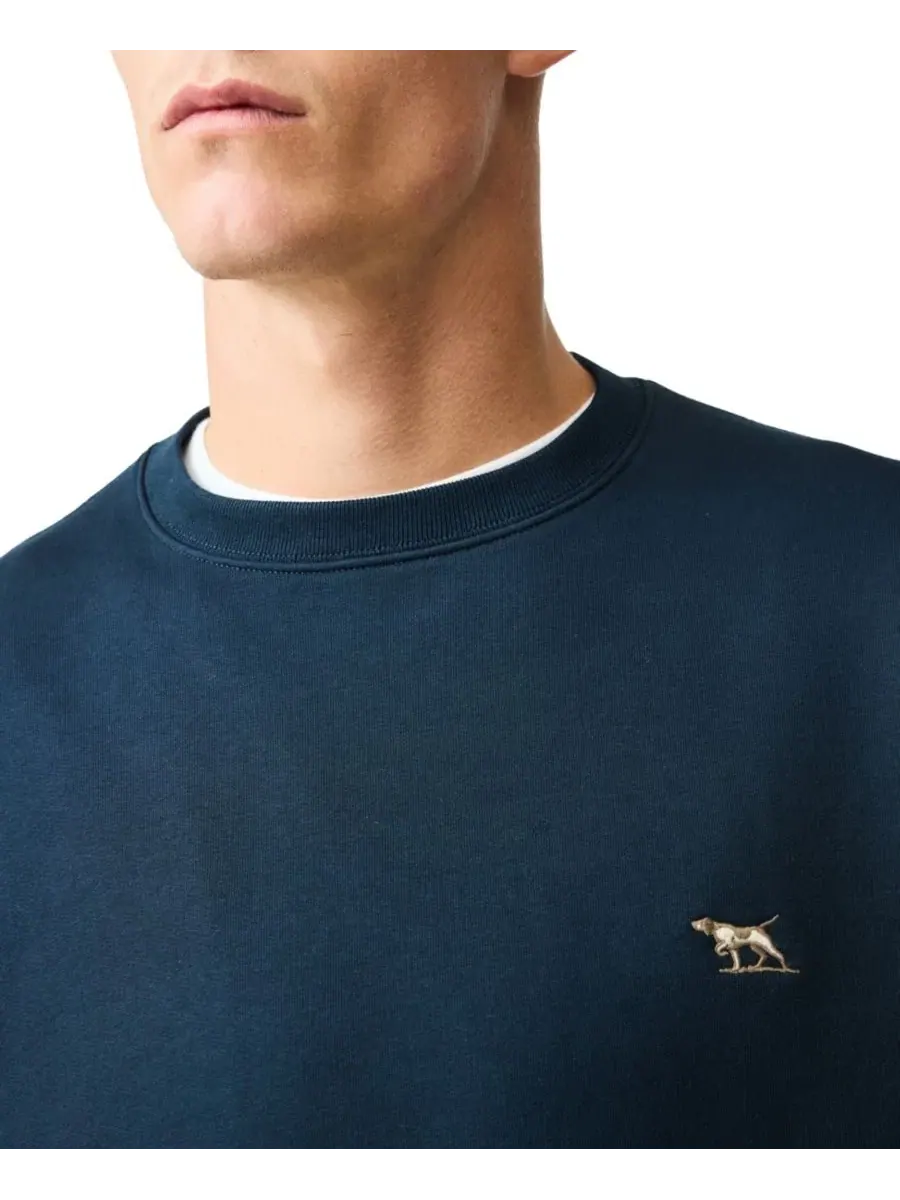 Свитшот мужской из хлопка с вышивкой Otago Cotton Crew Rodd & Gunn — изображение 4 из 6, затмение