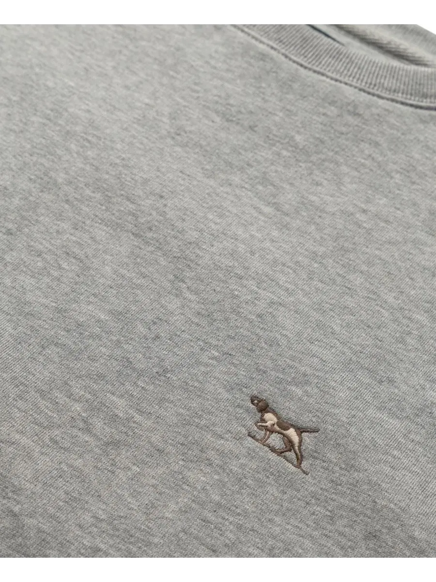 Свитшот мужской с вышивкой Otago Cotton Crew Neck Rodd & Gunn — изображение 2 из 6, серый