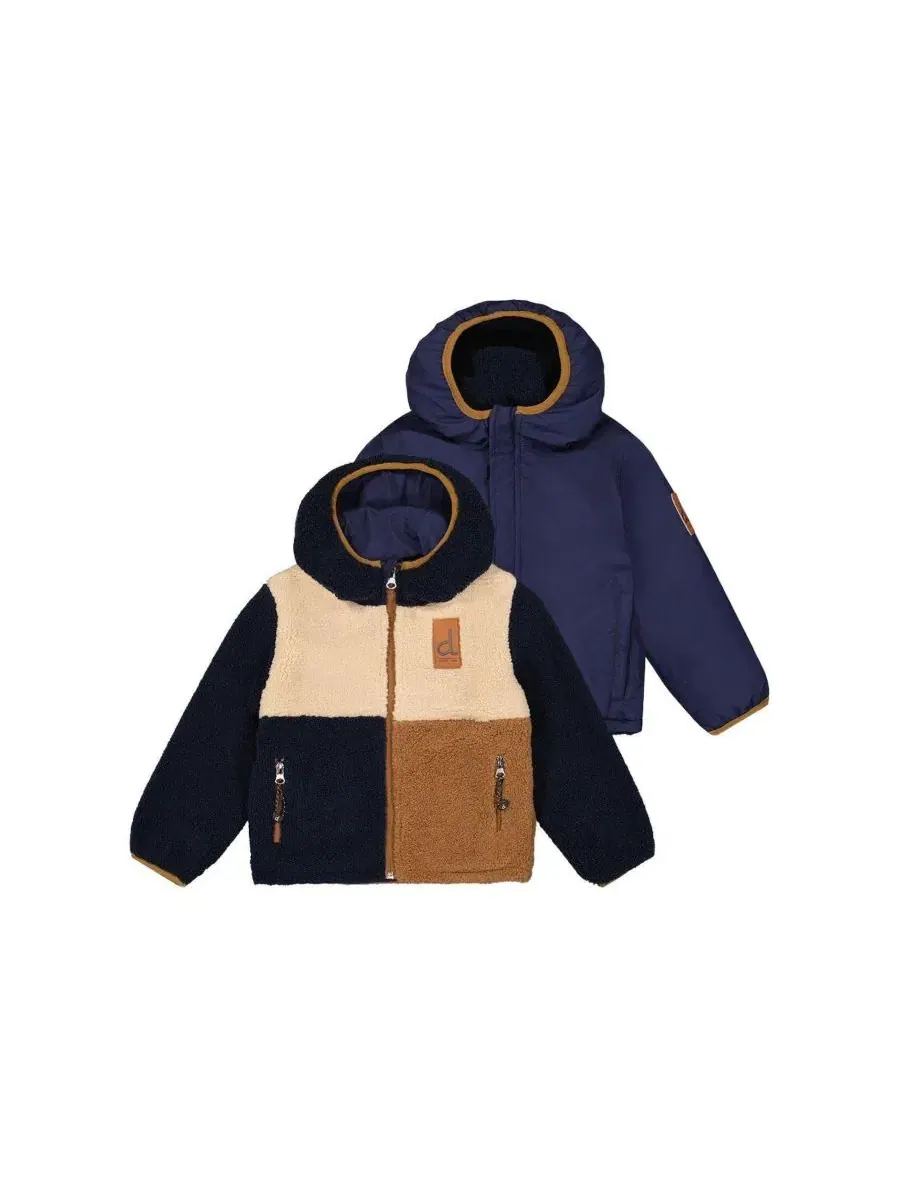 Детская куртка-дождевик двусторонняя с капюшоном, модель Reversible Mid-Season Deux par Deux