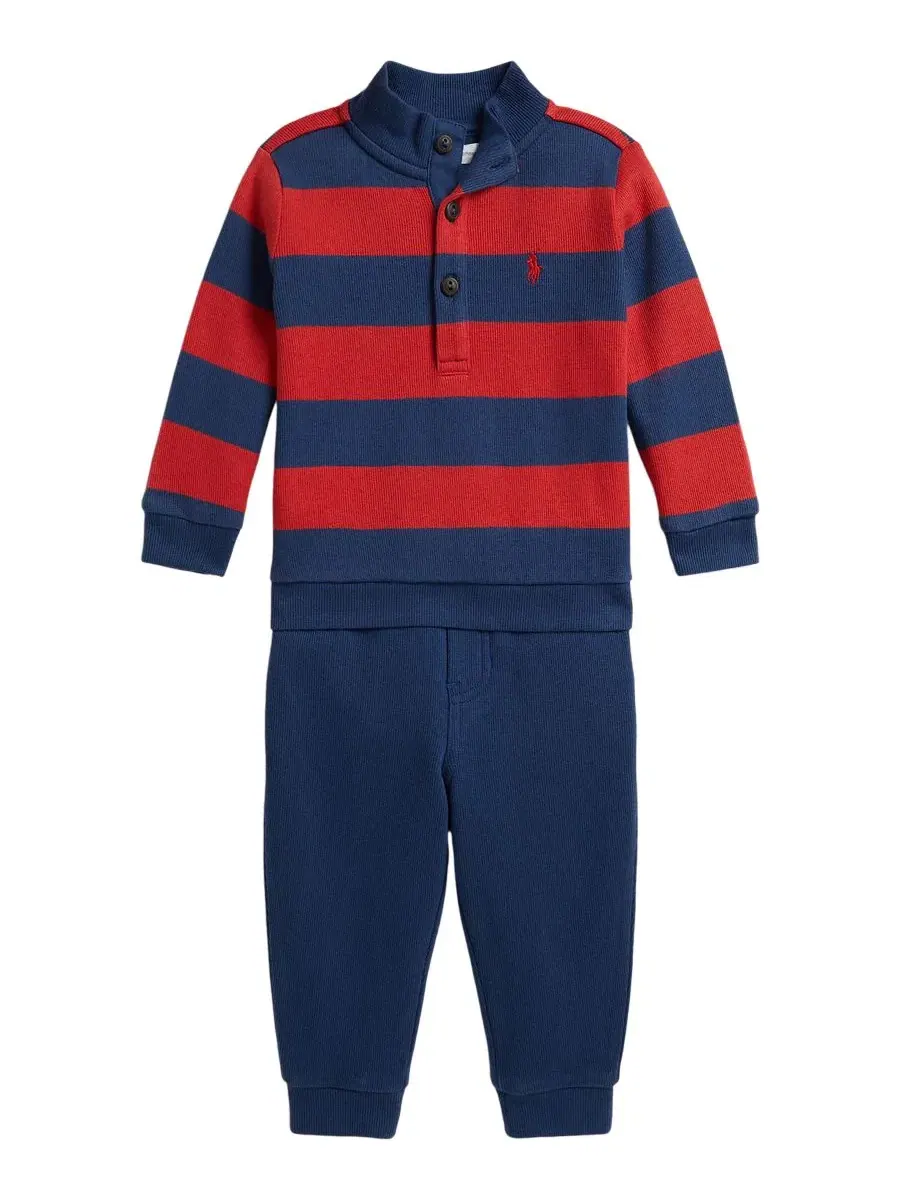 Детский комплект из свитшота и брюк с полосками, с вышивкой Pony Polo Ralph Lauren