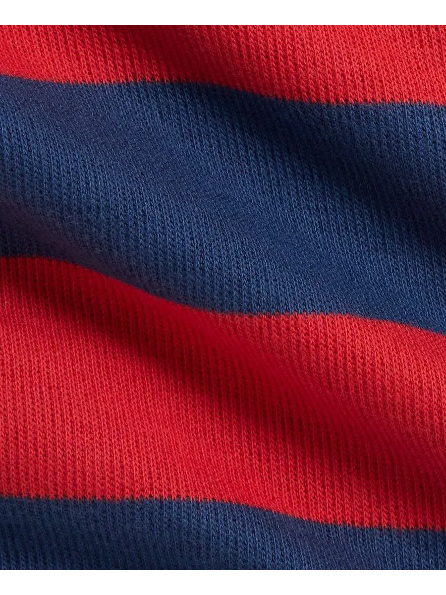 Детский комплект из свитшота и брюк с полосками, с вышивкой Pony Polo Ralph Lauren — изображение 3 из 3, красный/темно-синий