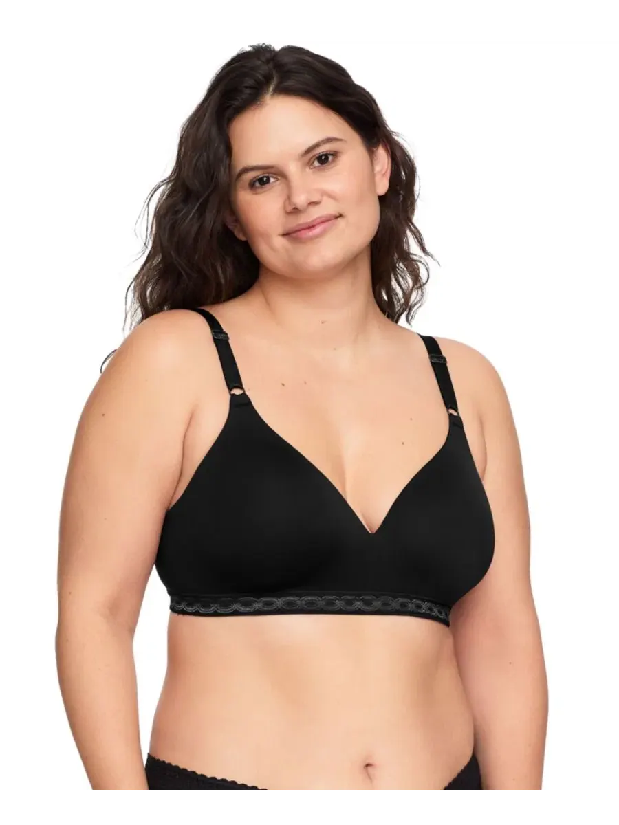 Бюстгальтер Warner's Cloud 9 Super Soft Wireless Lightly Lined Comfort Bra — изображение 1 из 3, черный