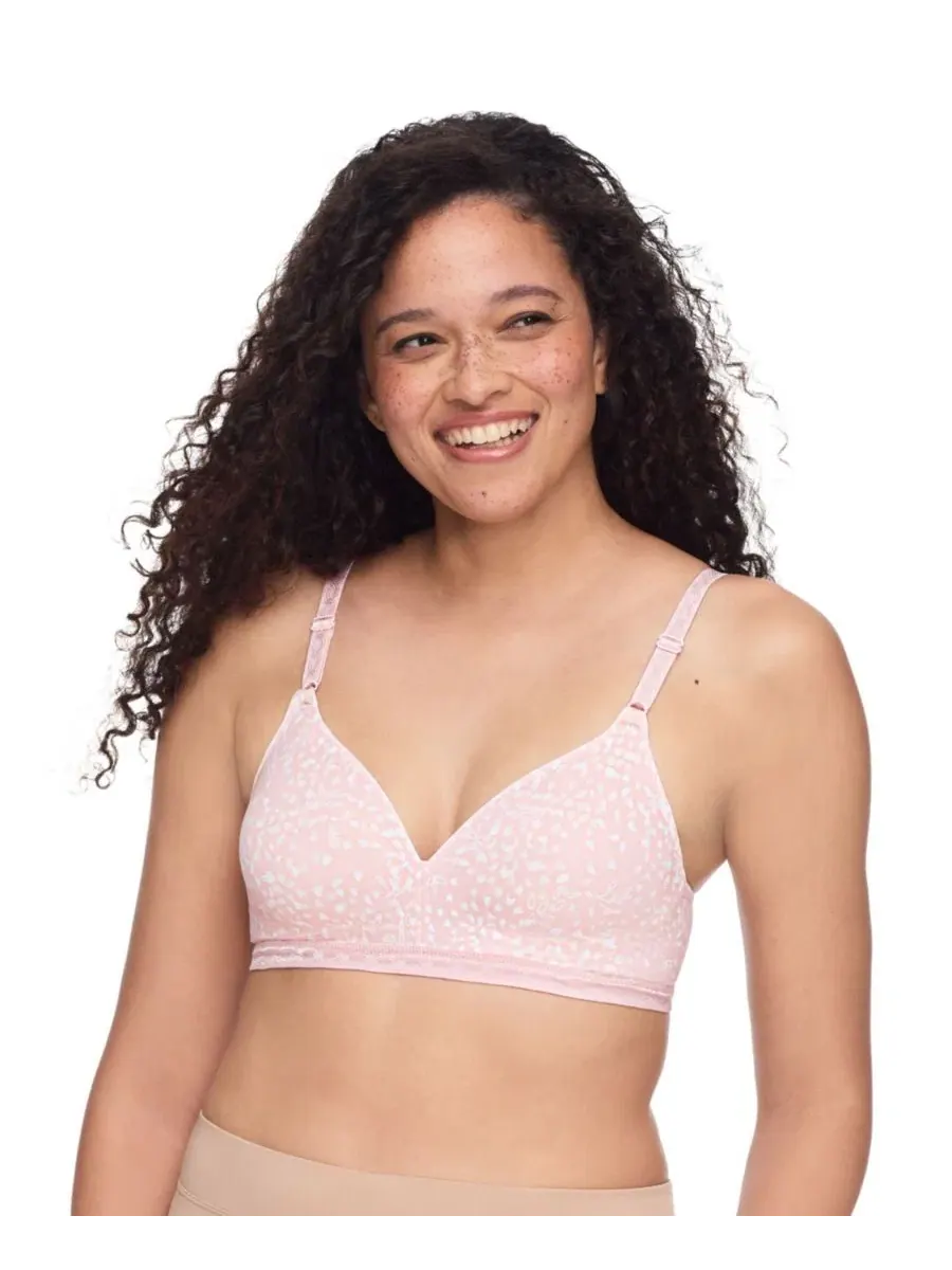 Бюстгальтер Warner's Cloud 9 Super Soft Wireless Lightly Lined Comfort Bra, Blush Petals Print