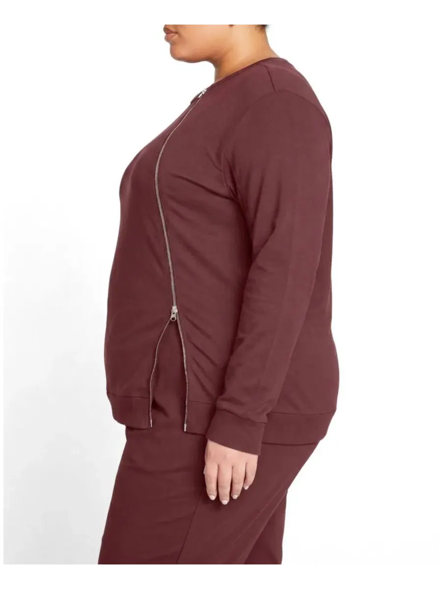 Свитшот-худи с молнией Meridien Zip Universal Standard — изображение 3 из 3, черный