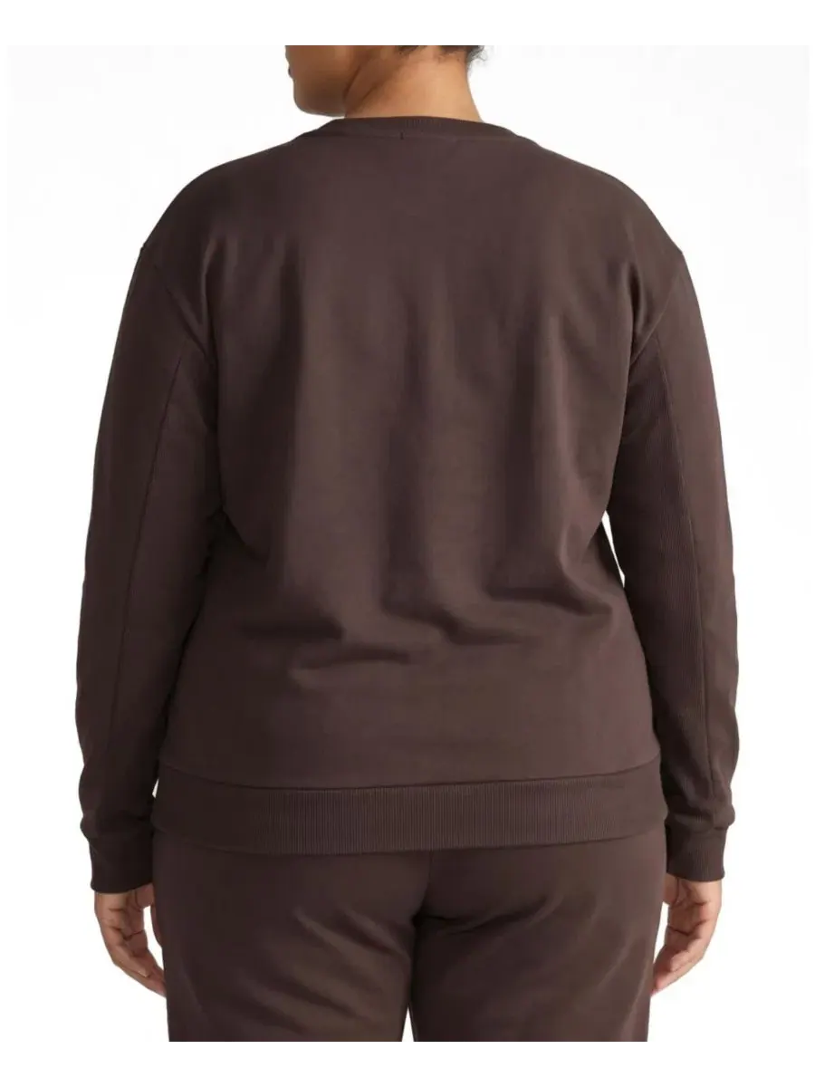 Женский свитшот Meridien Zip с молнией Universal Standard — изображение 2 из 4, глубокий коричневый