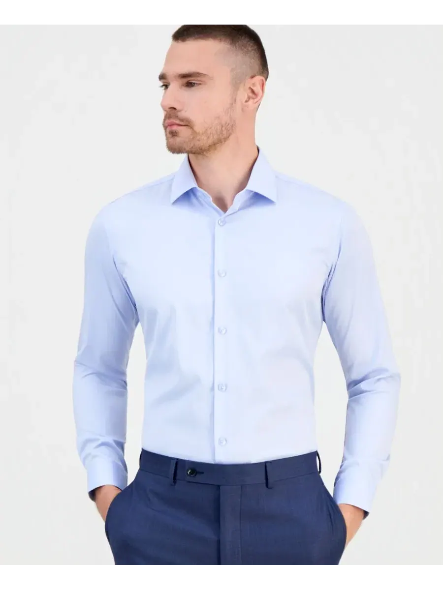 Рубашка Suslo Couture Solid Four-Way Stretch Dress Shirt — синий