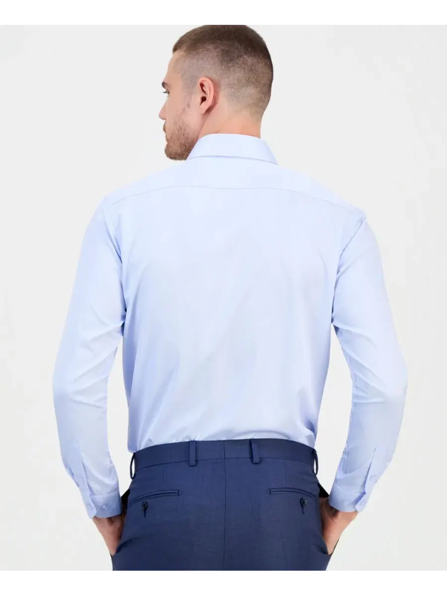 Рубашка Suslo Couture Solid Four-Way Stretch Dress Shirt — изображение 2 из 6, синий