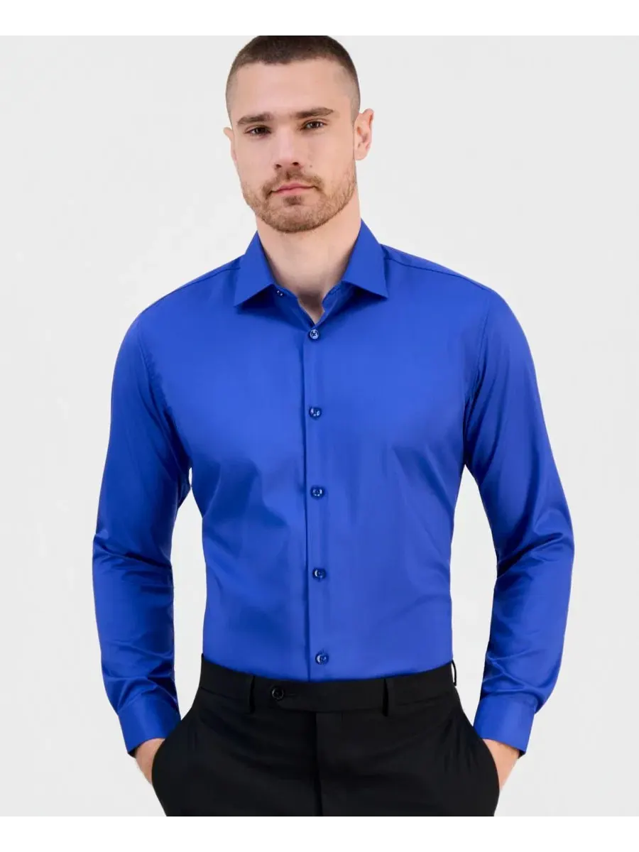 Рубашка с длинным рукавом Slim Fit Suslo Couture — синий