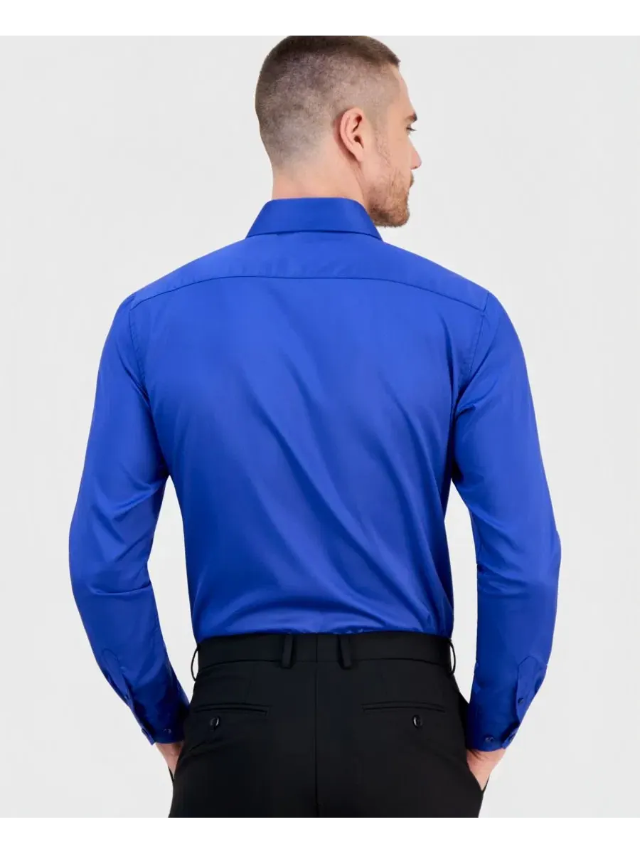Рубашка с длинным рукавом Slim Fit Suslo Couture — изображение 2 из 6, королевский