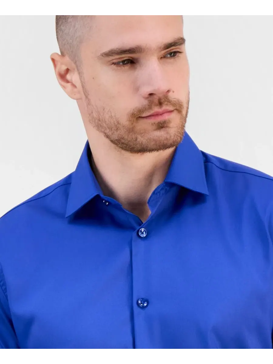 Рубашка с длинным рукавом Slim Fit Suslo Couture — изображение 3 из 6, королевский
