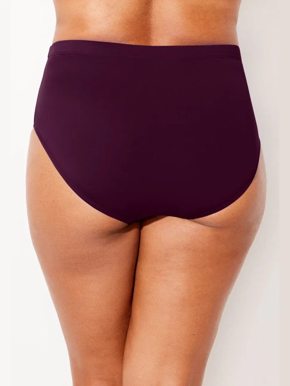 Плавки бикини для женщин с высокой посадкой, с защитой от хлора Swimsuits for All — изображение 2 из 3, черный