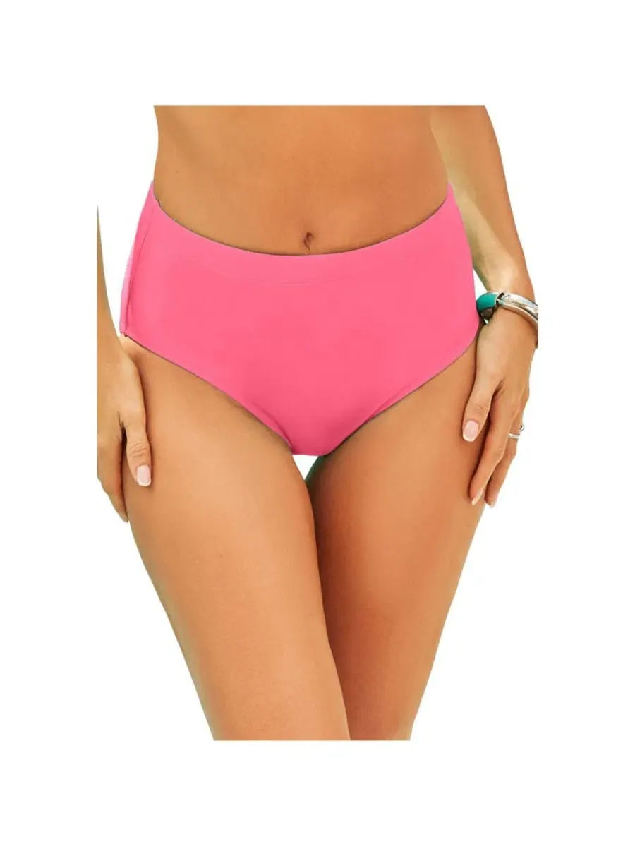 Плавки бикини с высокой посадкой Swimsuits for All — розовый