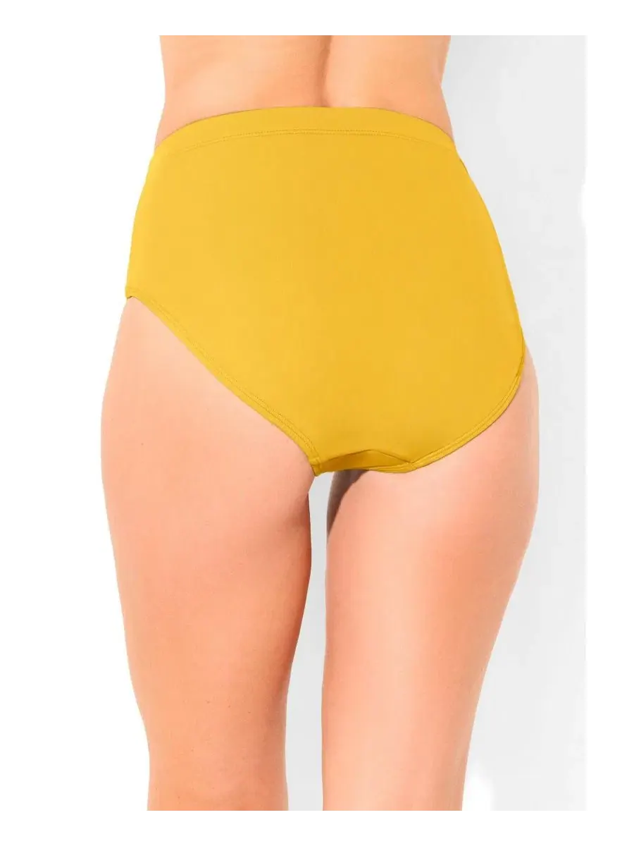 Плавки для плавания с полным покрытием, хлорстойкие, для женщин Swimsuits for All — изображение 2 из 3, светло-желтый