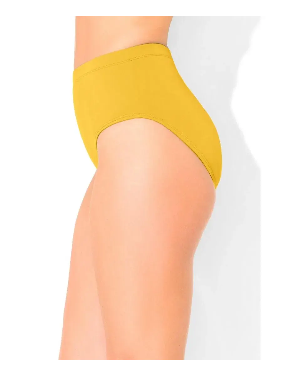 Плавки для плавания с полным покрытием, хлорстойкие, для женщин Swimsuits for All — изображение 3 из 3, светло-желтый
